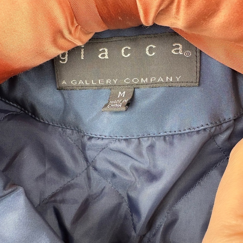 Giacca Double Breasted Trench Coat Windbreaker Size Medium Preowned - Picture 2 of 6